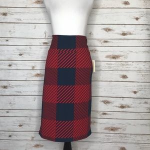LuLaRoe Plaid Pencil Skirt